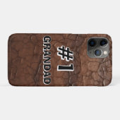 #1 おじいちゃん レザー調 Case-Mate iPhoneケース (裏面(横))