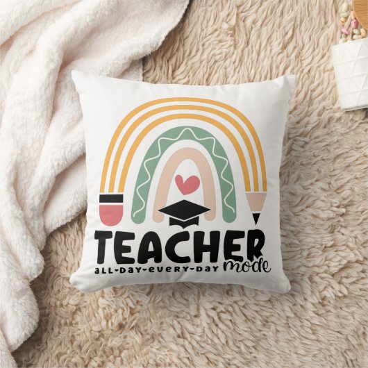 1-おもしろい先生モ教えードの先生用ギフト クッション (ブランケット)