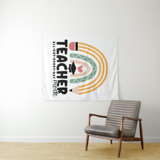 1-おもしろい先生モ教えードの先生用ギフト タペストリー (インサイチュ(横))