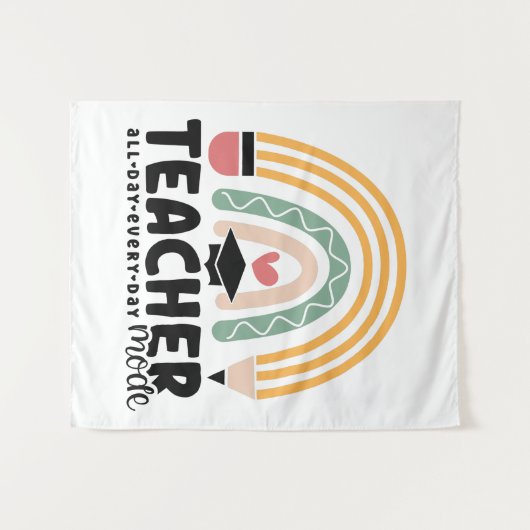 1-おもしろい先生モ教えードの先生用ギフト タペストリー (正面(横))