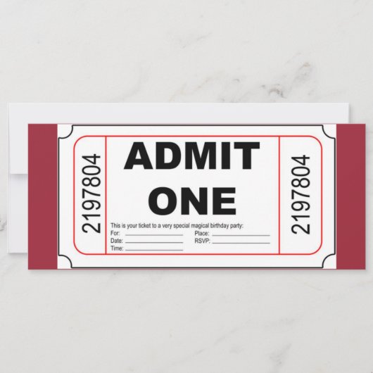 1 つのクールなイベントへの招待 招待状 (正面)