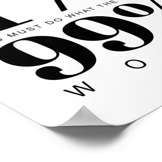 1%になるために |やる気を起こさせる引用文 ポスター (角)