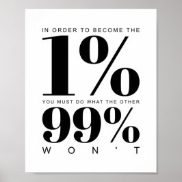 1%になるために |やる気を起こさせる引用文 ポスター