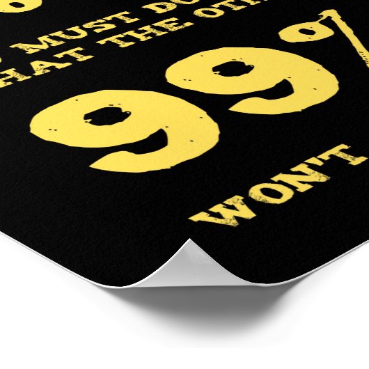 1%の引用文 ポスター (角)