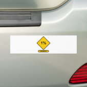 1%まで私に署名して下さい バンパーステッカー (車上)