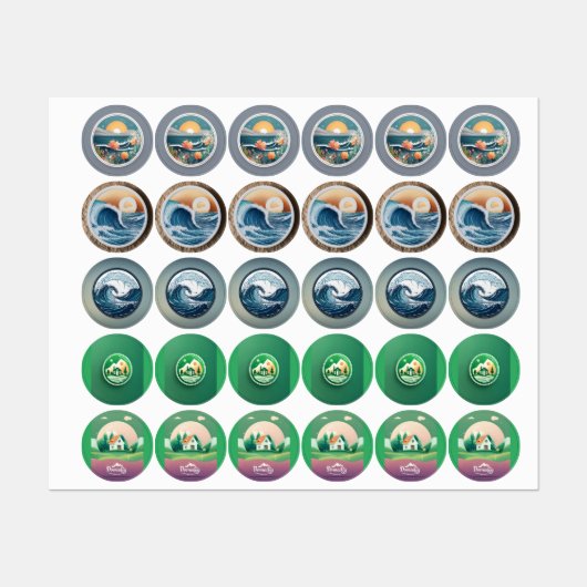 1.「イノベーションの輪：クリエイティブロゴの探索 ラベル (シート)