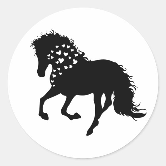 1 – ウスシャツ、馬好きティー、ガールズホース ラウンドシール (正面)