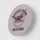 1.カーオーバーヴィンテージ ラウンド壁時計 (傾斜)