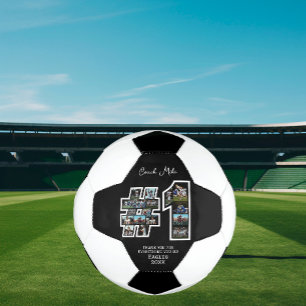 #1 コーチのカスタムフォトモンタージュコラージュチームスポーツ サッカーボール