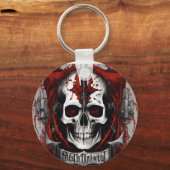1. 「ゴシックスカルキーチェーン:ダークサイドのロック解除」 キーホルダー (正面)