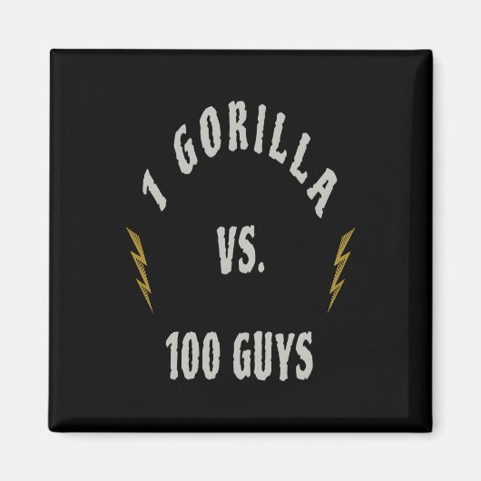 1 ゴリラ vs. 100 人 マグネット (正面)