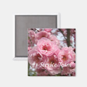 #1 サービスチーム マグネット 桜の花 オフィスマグネット (正面/裏面)