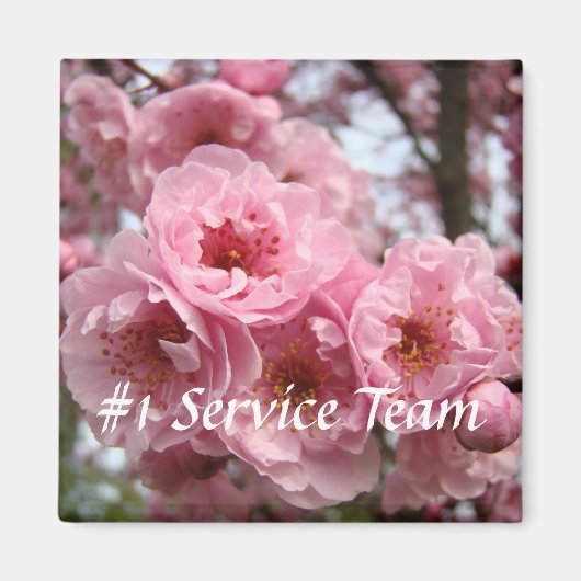 #1 サービスチーム マグネット 桜の花 オフィスマグネット (正面)