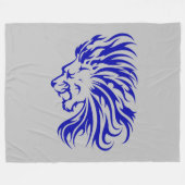 1.ジャングルの王とすべての動物のライオン フリースブランケット (正面(横))