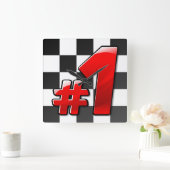 #1 スクエア壁時計 (ホーム)