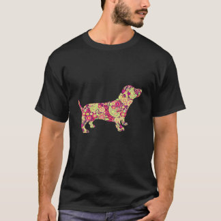1 ダックスフンド ガール - かわいいダックスフンド ヒッピードッグ愛好家 Tシャツ