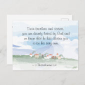 1 テサロニケ 1:4 あなたを選んでくださった神様 ポストカード (正面/裏面)