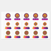 #1.ハッピーディワリインドの光のフェスティバル ラベル (シート)