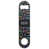 "# 1"パターンカスタムモノグラムボトル スピード栓抜き (裏面)