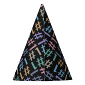 "# 1"パターンパーティーhat パーティーハット (裏面)