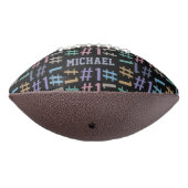 「# 1」パターン名前をカスタムする アメリカンフットボール (回転270)