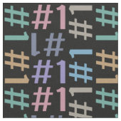 「# 1」パターン・ファブリック ファブリック (クローズアップ)