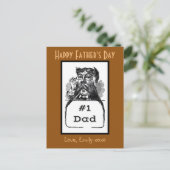 #1 パパ クラシックイラスト ポストカード (スタンド正面)