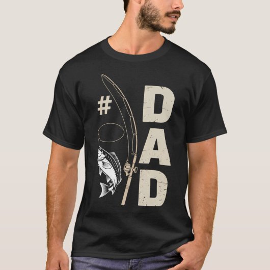 #1 パパ フィッシング 父の日 Tシャツ (正面)