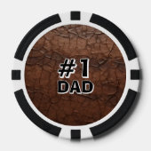 #1 パパ レザー調 ポーカーチップ (正面)