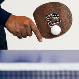 #1 パパ レザー調 卓球ラケット