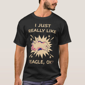 1 ビーグルが本当に好き Tシャツ