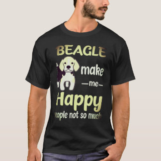1 ビーグルは私を幸せにする、人間はそれほどでも ビーグル Tシャツ
