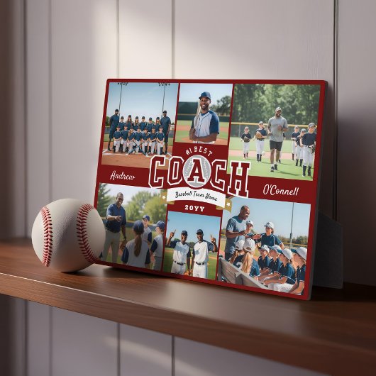 #1 ベストコーチ チームフォトコラージュ 記念品 フォトプラーク