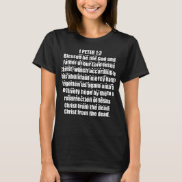 1 ペトロ 1:3 KJV 聖書の節 Tシャツ