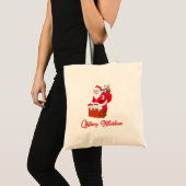 1.ホホホホホサンタクロース笑う顔メリークリスマス トートバッグ (正面(商品))