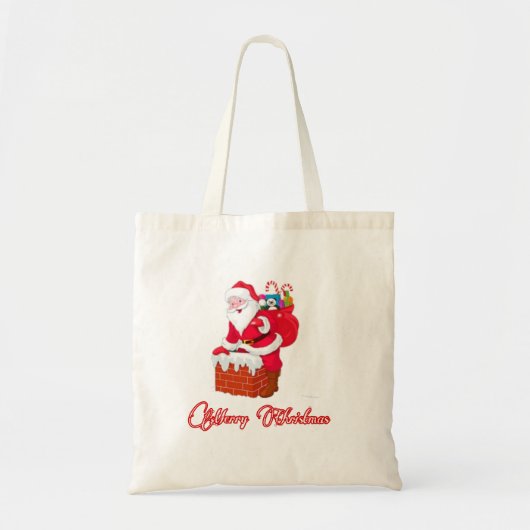 1.ホホホホホサンタクロース笑う顔メリークリスマス トートバッグ (正面)