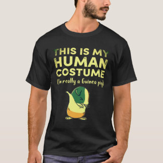 1 モルモットのコスプレ 人間だと思ったら「実はモルモットでした」 ホール Tシャツ