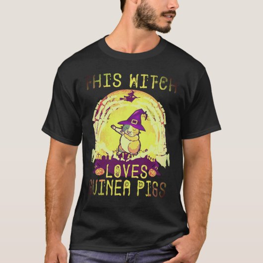 1 モルモット大好き魔女のハロウィン Tシャツ (正面)