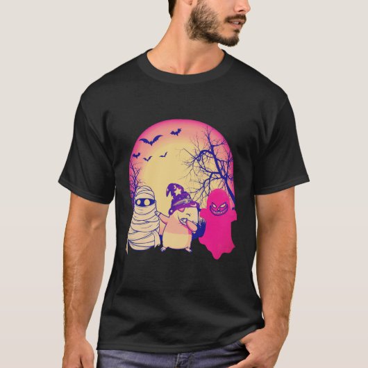 1 モルモット ハロウィン カボチャ Tシャツ (正面)