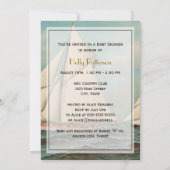 #1 ヨット レース ナウティカル ヴィンテージ ベビー シャワー 招待状 (裏面)