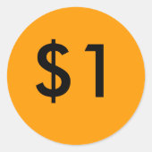 $1 ラウンドシール (正面)