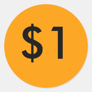 $1 ラウンドシール