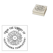 #1 ラウンドライブラリー本名 ラスティックヒマワリ ラバースタンプ (押印)