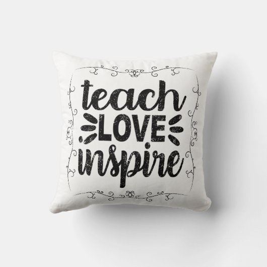 1 – ラヴ教えシャツ先生インスパイア、レトロヴィンテージ クッション (裏面)