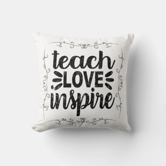1 – ラヴ教えシャツ先生インスパイア、レトロヴィンテージ クッション (正面)