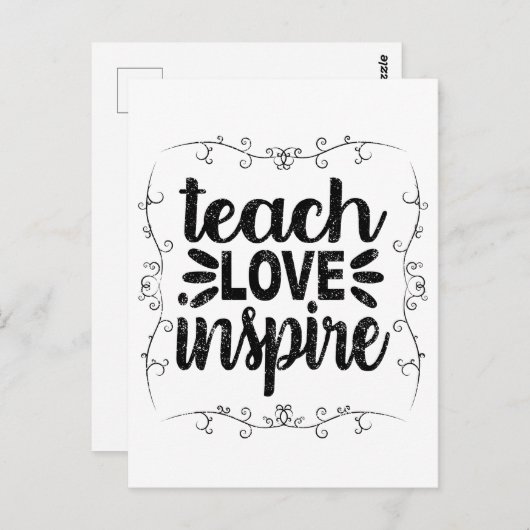 1 – ラヴ教えシャツ先生インスパイア、レトロヴィンテージ ポストカード (正面/裏面)