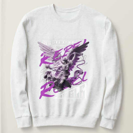 1.「ヴィンテージレトロスタイルグラフィックTシャツ」 スウェットシャツ (デザイン正面)