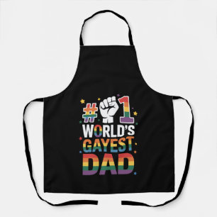 #1 世界で最もゲイなパパ 楽しい父の日 LGBT エプロン