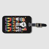 #1 世界で最もゲイなパパ 楽しい父の日 LGBT ラゲッジタグ (正面横)