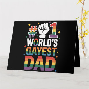 #1 世界で最もゲイなパパ 面白い父の日 LGBT  カード